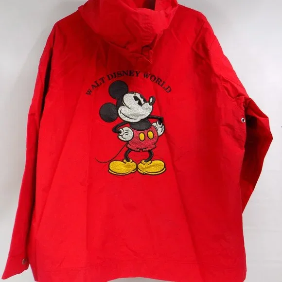 Walt Disney World Mickey Mouse Embroidered Hooded Windbreaker Size XL - Picture 2 of 12